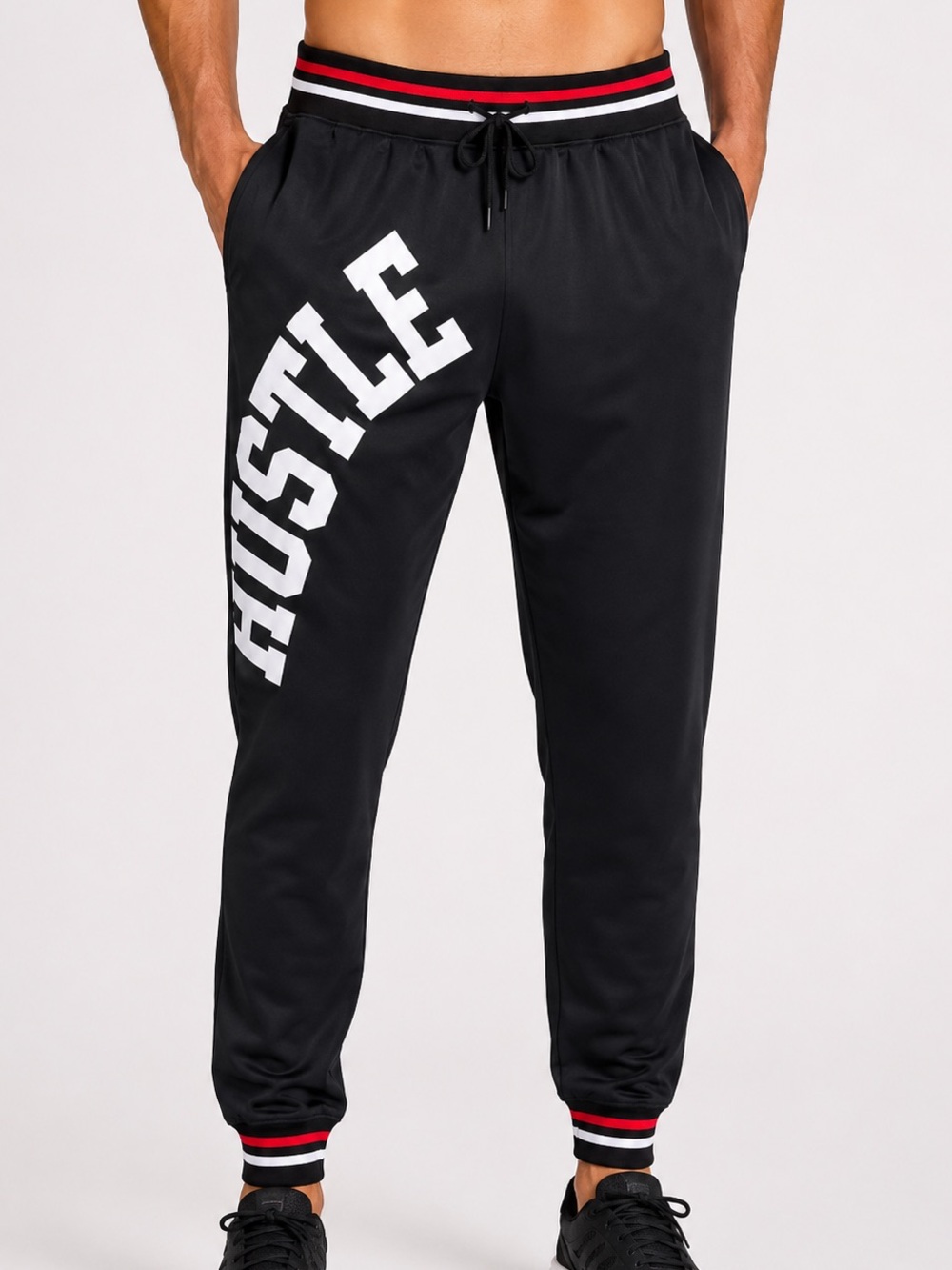 NWOT Sacred Crown Mens Jogger Hustle Pants with Stripe detail
